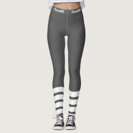 Leggings Entrenamiento elegante en blanco gris