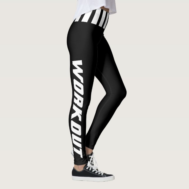 Leggings Entrenamiento en blanco y negro o color DIY (Derecha)