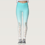 Leggings Entrenamiento moderno de gradiente azul blanco<br><div class="desc">Modernas piernas de entrenamiento de degradado azul blanco para ella.</div>