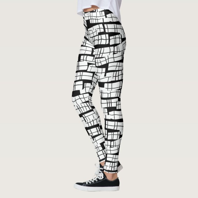 Leggings Envoltura de momia Bandas Halloween Blanco y Negro (Izquierda)