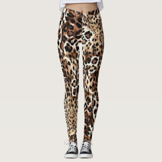 Leggings Envoltura estética de estampado de leopardo italia