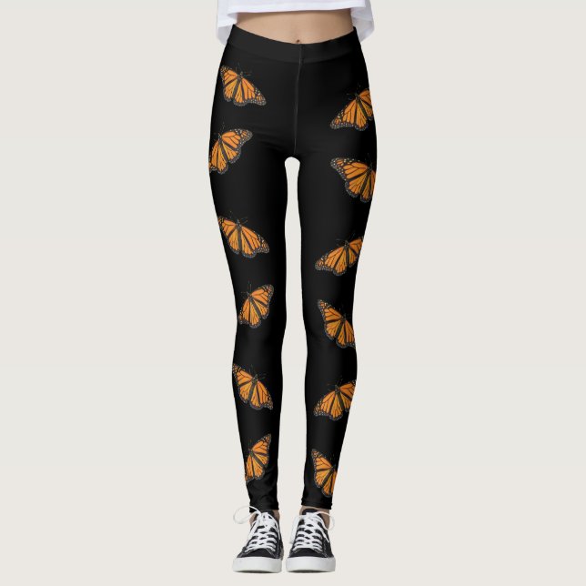 Leggings Envuelva la mariposa monarca (Anverso)