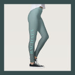 Leggings Equipo de baile de Bachata para mujeres<br><div class="desc">Hermosa leyenda personalizado con la palabra "bachata" en un suave tono azul sobre un fondo degradado de azul y gris oscuro. Un conjunto único pero hermoso para bailarines de bachata,  instructores,  profesores y todas las bachateras. El texto es personalizable.</div>