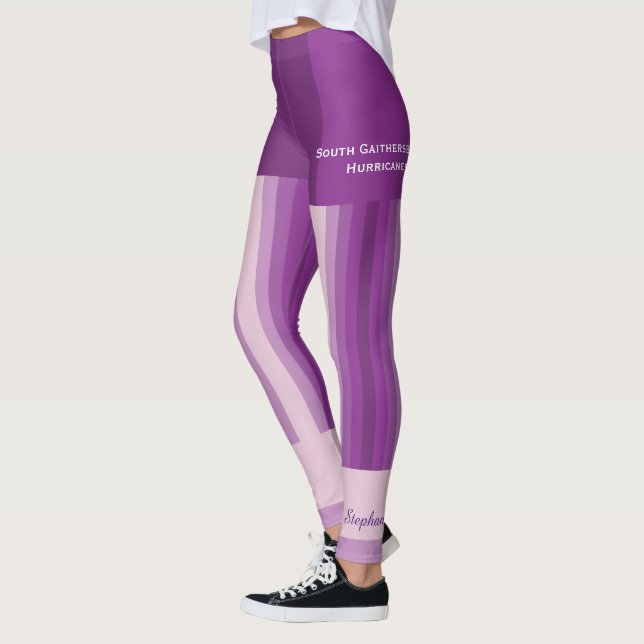 Leggings Equipo de banda púrpura/piernas del club con corto (Izquierda)