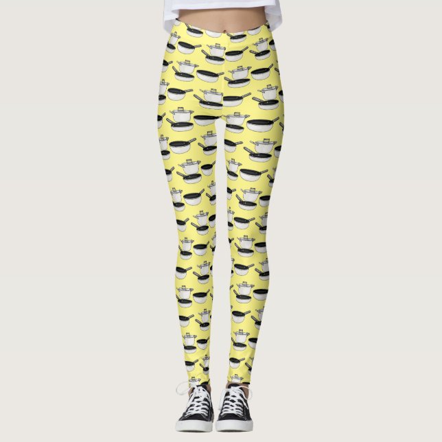 Leggings Equipo de cocina ilustracion personalizado (Anverso)