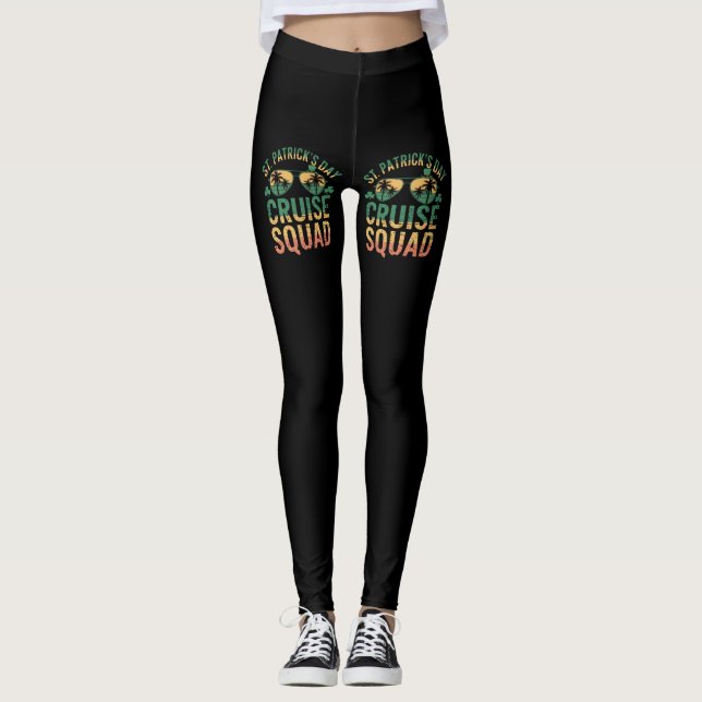Leggings Equipo de crucero del día de San Patricio divertid (Anverso)
