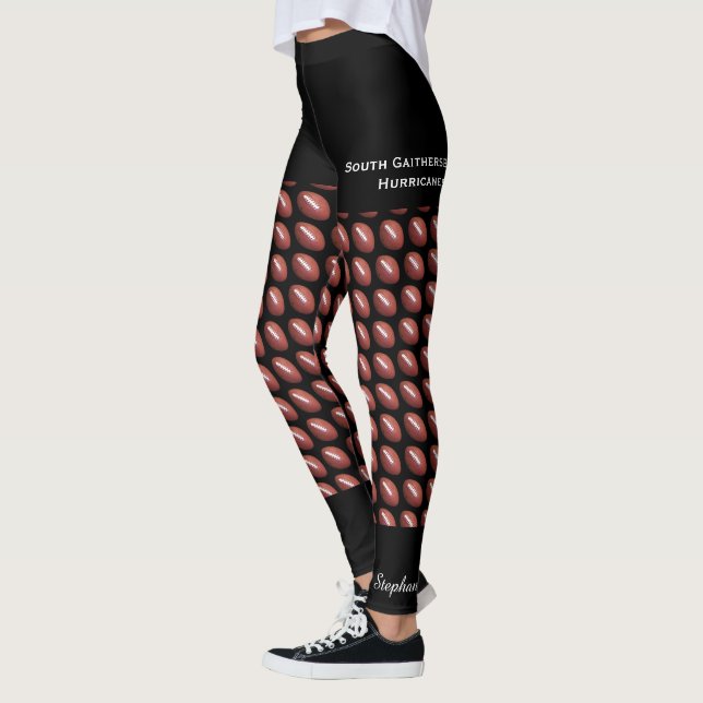 Leggings Equipo de fútbol, cortos negros falsos, nombre (Izquierda)
