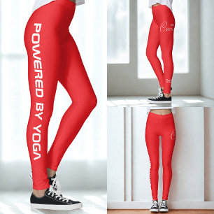 Leggings Equipo de Yoga de Impresión Personalizada Rojo Bri