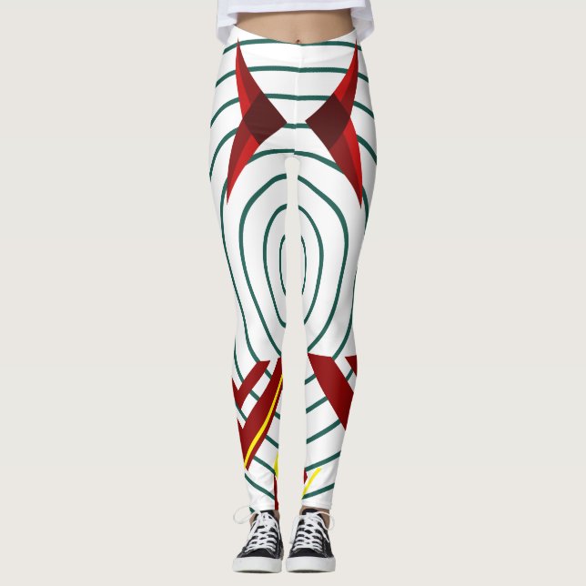 Leggings Equipo Geométrico de moda (Anverso)
