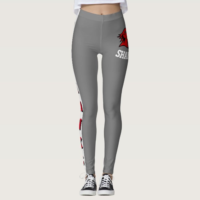 Leggings Equipo y mascota gris/blanco/rojo para ventilador (Anverso)