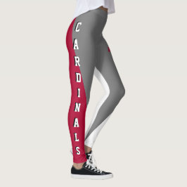 Leggings Equipo y ventilador Cardenal rojo/gris/blanco masc