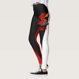Leggings Equipo y ventilador negro/rojo/blanco mascota
