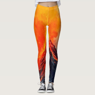 Leggings Erupción Volcánica: Poder en Bruto
