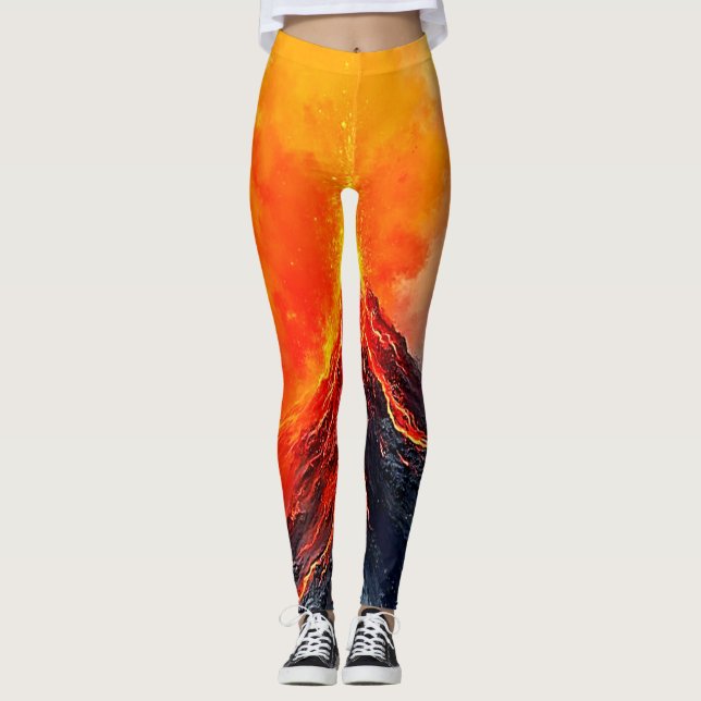 Leggings Erupción Volcánica: Poder en Bruto (Anverso)
