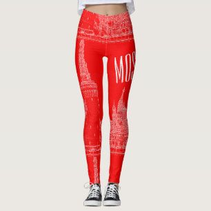 Leggings Esbozo de la Plaza Roja de la Catedral de San Basi