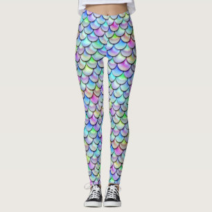 Leggings Escala de la sirena de burbuja arco iris