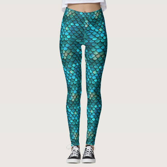 Leggings Escala de peces de sirena (Anverso)