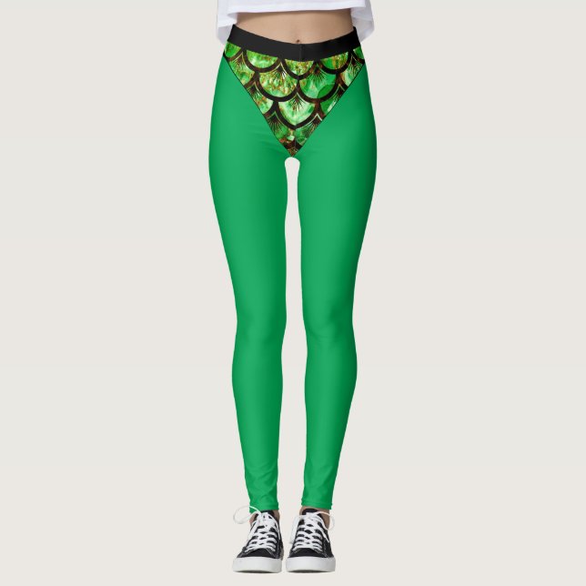Leggings Escala de peces verdes Bikini (Anverso)