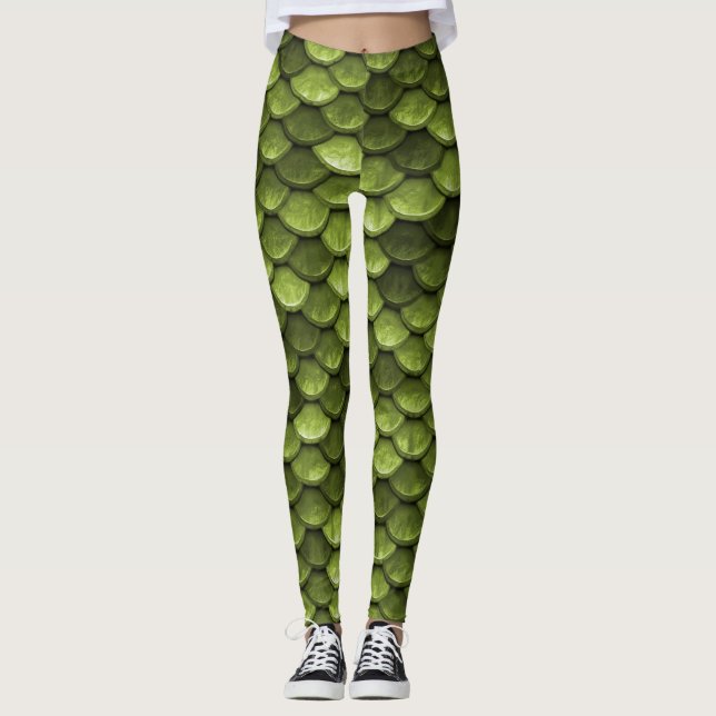 Leggings Escala de sirenas verdes (Anverso)