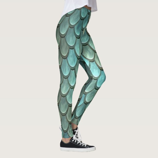 Leggings Escalas azules modernas texturadas (Derecha)
