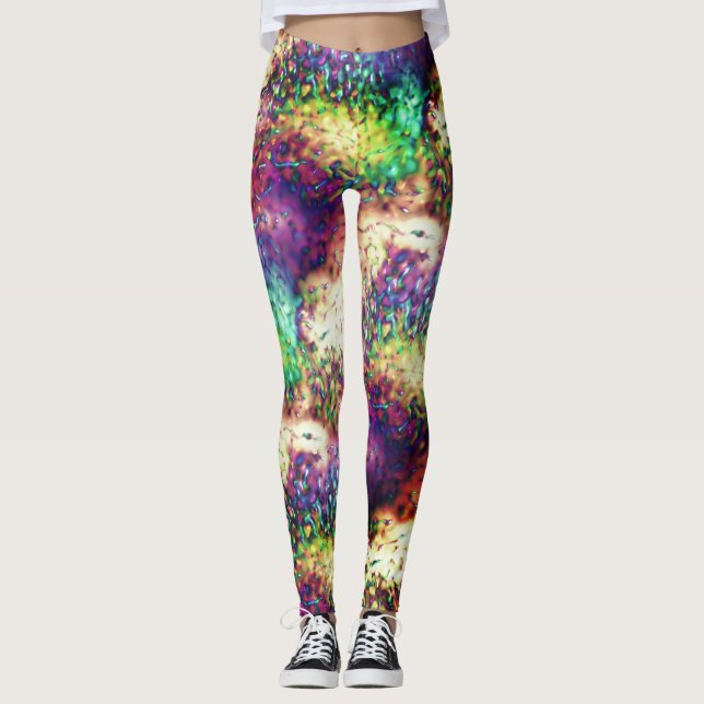 Leggings Escalas de colores vivos o gotas de agua (Anverso)