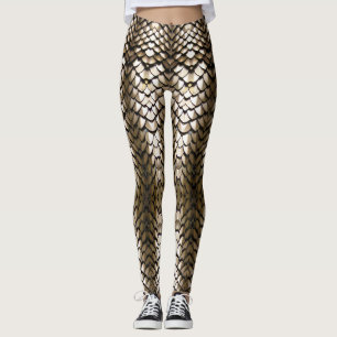 Leggings Escalas de dragón de oro