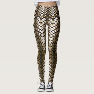 Leggings Escalas de dragón de oro