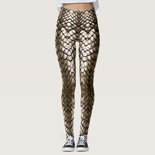Leggings Escalas de dragón de oro (Anverso)