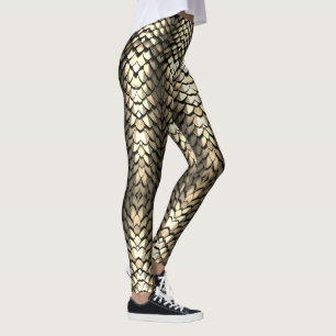 Leggings Escalas de dragón de oro