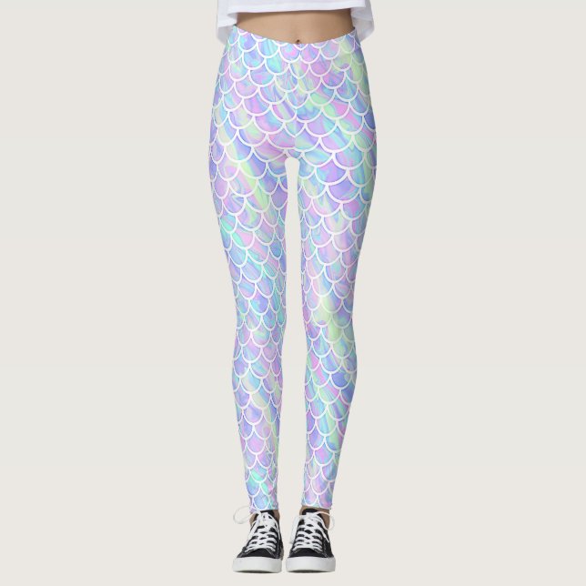 Leggings Escalas de la sirena con el modelo veteado del (Anverso)