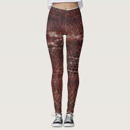 Leggings Escalas de serpientes rojas