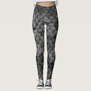 Leggings Escalas de sirenas plateadas