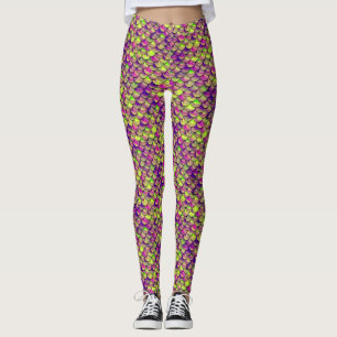 Leggings Escalas moradas y verdes
