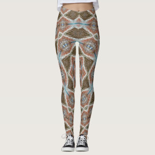 Leggings Escalas simétricas: patrón de tejido circular.
