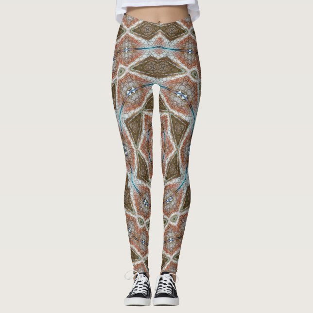 Leggings Escalas simétricas: patrón de tejido circular. (Anverso)