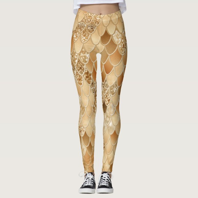 Leggings Escales de sirena de verano para naranja Glam #1 (Anverso)