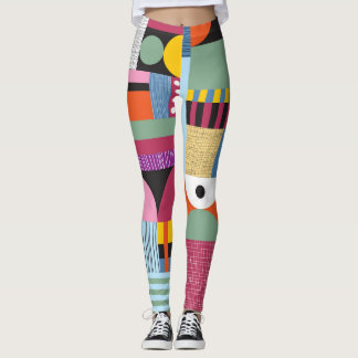 Leggings Escandinavia colorida: Alegre mezcla de patrones.