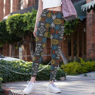 Leggings escandinavo geométrico