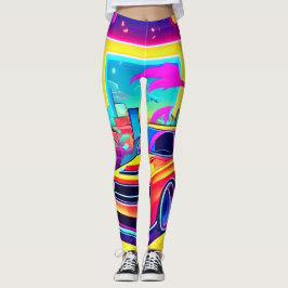 Leggings Escapar del coche de Neon Dream
