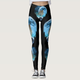 Leggings Escape lúdico completo del lobo de madera gris