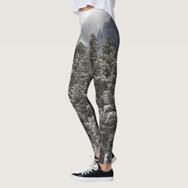 Leggings Escena de la nieve del invierno del bosque (Izquierda)