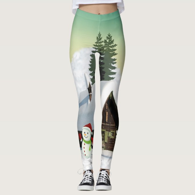Leggings Escena de navidades Snowman (Anverso)