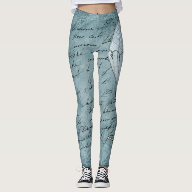 Leggings Escena de París en globo aerostático (Anverso)