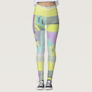 Leggings Escena enmarañada Leyendas amarillas