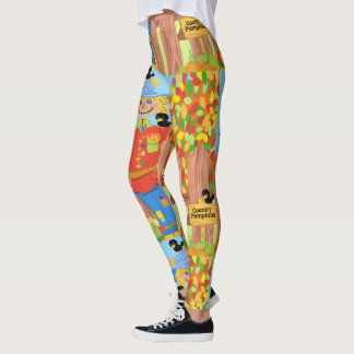 Leggings escena i de la cerca del espantapájaros