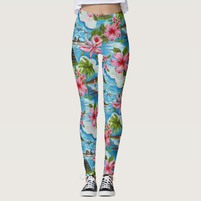 Leggings Escenas hawaianas (Anverso)