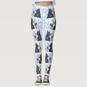 Leggings Escocés patriótico Westie