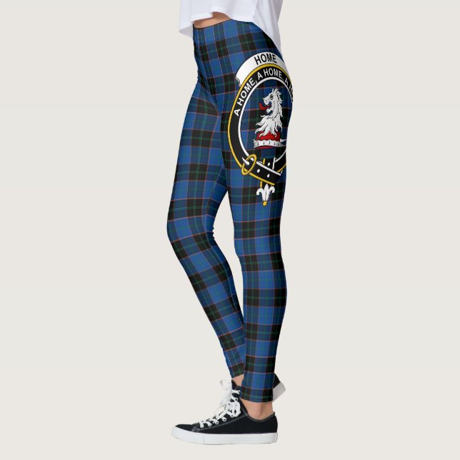 Leggings Escocia Casa Clan Hume Escudo Tartan Mujeres Legán (Izquierda)