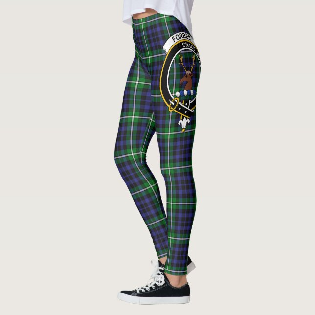 Leggings Escocia Clan Forbes Lyon Court Escudo Tartán Mujer (Izquierda)