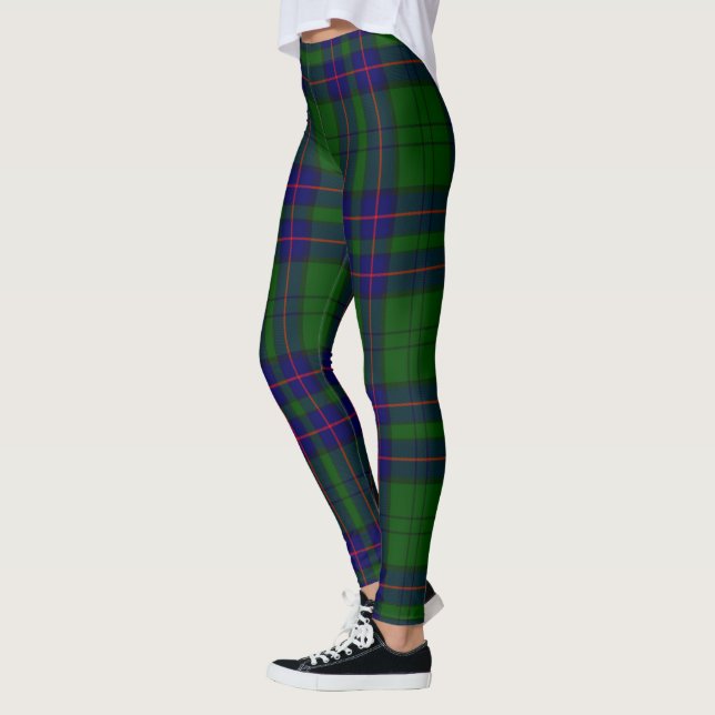 Leggings Escocia Clan Lockhart Mujeres Tartán Modernas Lega (Izquierda)